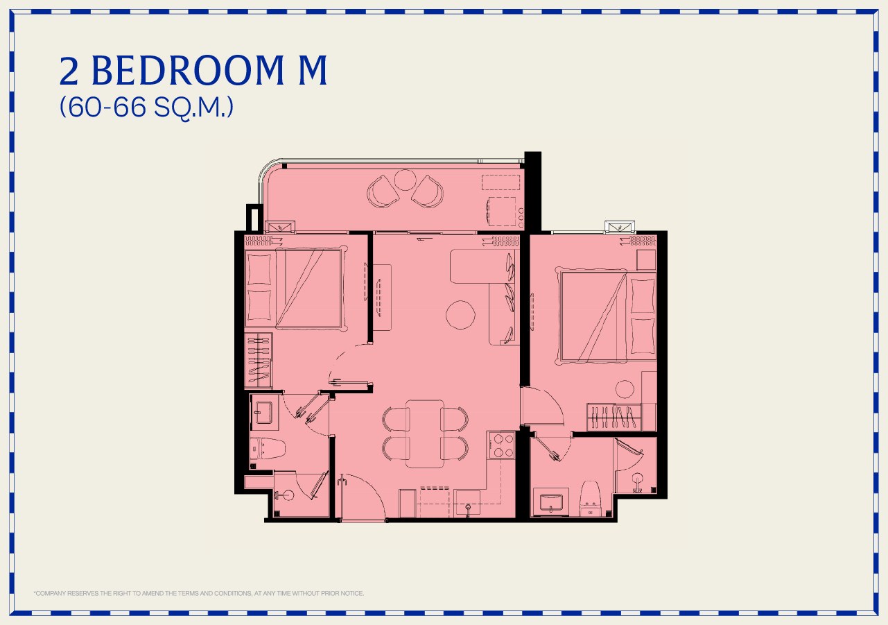 The Title Vivana — 2 Bedroom M floor plan